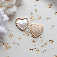 УЦЕНКА!!! Подвеска Сердце с перламутром 20*20 мм, позолота, У071