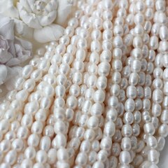 Жемчуг натуральный речной, рис, 8,5-11,3 мм, 1 нить, Ж026