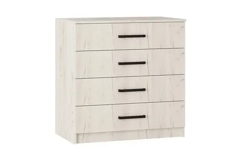 Комод с 4-мя ящиками Фиеста дуб крафт белый