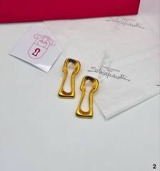 Серьги KEY LOCK style Schiaparell с черной эмалью