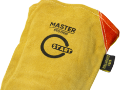 Краги спилковые START Master усиленная ладонь (красно-оранжевые)