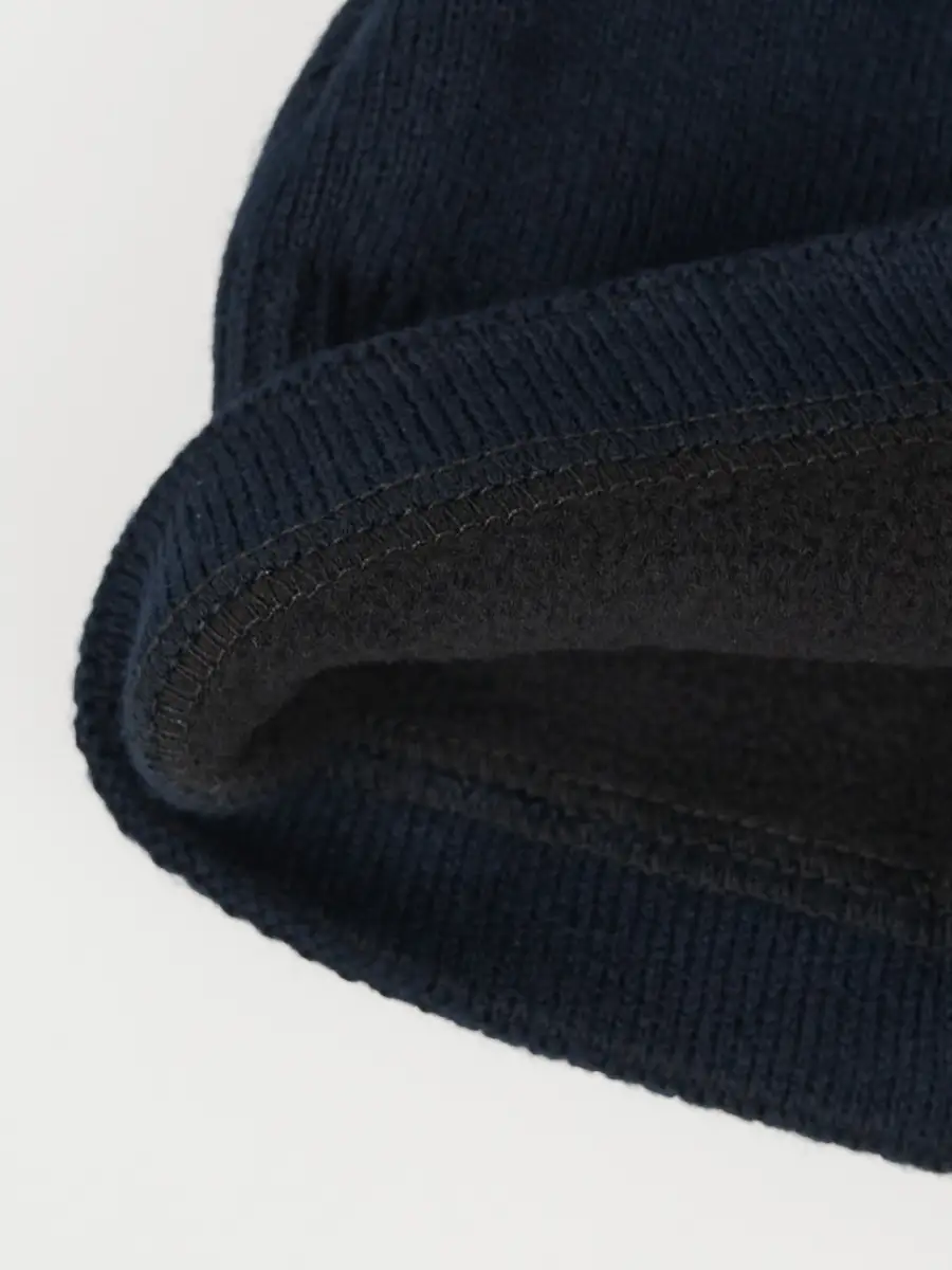 Шапка вязаная мужская зимняя шерстяная без отворота черная синяя, головные уборы зимние мужские