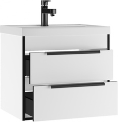 Тумба подвесная Форта (Forta) B2 Белый Домино под умывальник 