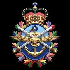 Силиконовый молд № 448 Герб Вооруженных сил