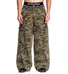 Джинсы Affliction SKULL CAMO