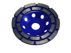 Чашка алмазная 125 мм шлифовальная двухрядная по бетону для болгарки