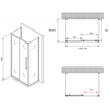 Abber Schwarzer Diamant AG30140H-S50-S50 Душевой уголок, 140x50x195