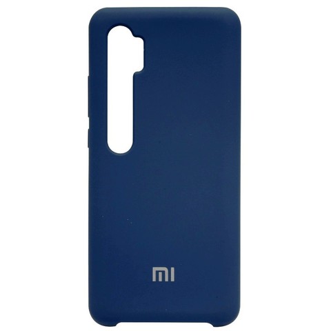 Силиконовый чехол Silicone Cover для Xiaomi Mi Note 10 (Темно-синий)