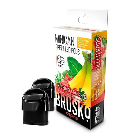 Картридж Brusko Minican Prefilled Pods Клубника с Бананом