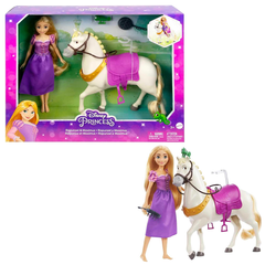 Игровой набор с куклой "Принцесса Рапунцель, конь Максимус и фигурка Паскаля"