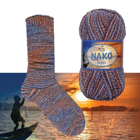 Пряжа Nako Boho Konsept 87718 рыбак