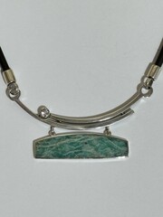 Графит (колье из серебра)