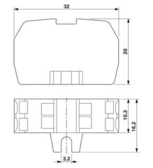 MSDBV 2,5-F BU-Сдвоенная фланцевая миниклемма