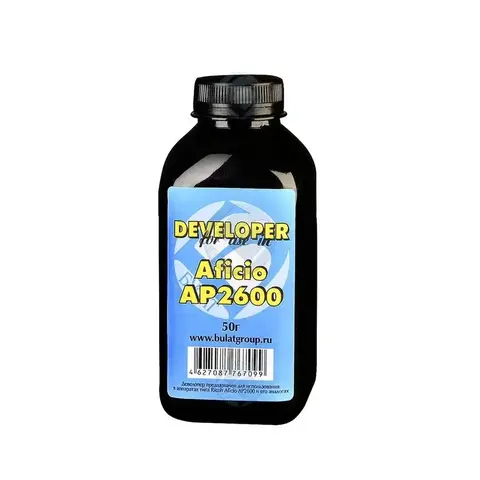 Девелопер БУЛАТ AP2600 для Ricoh Aficio AP2600, SP4100, 4310 (Чёрный, банка 50 г)
