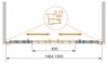 Душевая шторка на ванну Cezares PRATICO-VF-2 PRATICO-VF-2-150/140-C-Cr