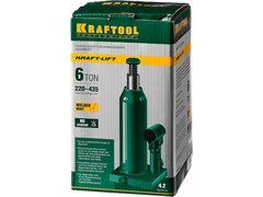 KRAFTOOL KRAFT-LIFT, 6 т, 216 - 413 мм, бутылочный гидравлический домкрат (43462-6)