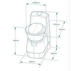Купить туалет кассетный с емкостью Dometic CTS 4110 от производителя с доставкой.