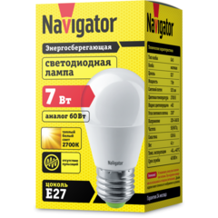 Лампа Navigator 94 467 NLL G45 7W 230 2.7K E27