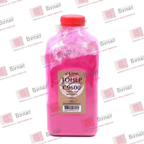 Тонер БУЛАТ s-Line 42918962 (Glossy) для Oki C9600, C9650, C9850 (Пурпурный, банка 380 г)