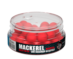 Бойлы насадочные плавающие Sonik Baits MACKEREL Fluo Pop-ups 11мм 50мл (Макрель)