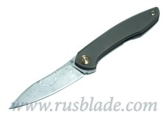 Cheburkov Russkiy 2018 Damascus folding knife Bronze 