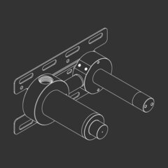 CEA PTR 03 скрытая часть для прогрессивногонастенного смесителя для ванны/душа с ручным душем фото