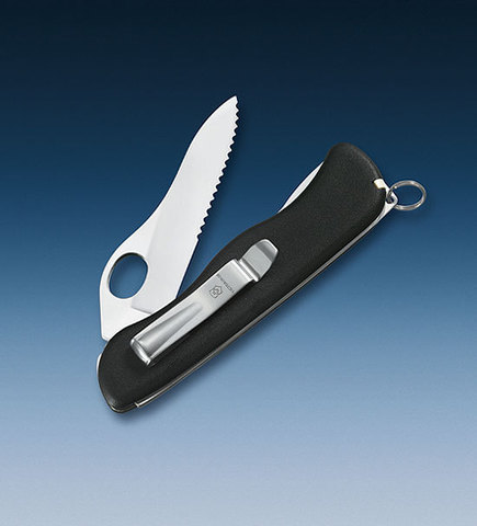 Нож складной Victorinox Sentinel One Hand, 111 mm Black (0.8416.MW3)