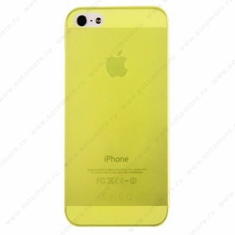 Накладка XINBO супертонкая для iPhone SE/ 5s/ 5C/ 5 лимонная