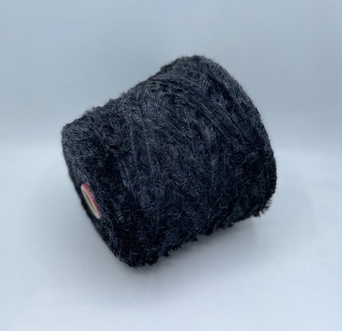 Бобинная пряжа (пр.Италия), art-Feather 130м/100гр.90%Кид Мохер, 10%Полиамид, цвет-Уголь арт.31395