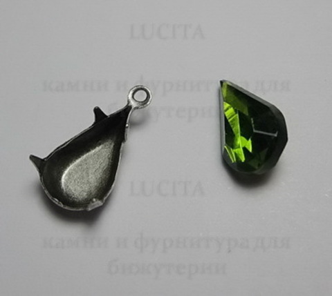 Ювелирные стразы Preciosa "Капля" Olivine (13х8 мм)