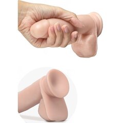 Телесный фаллоимитатор 7 inch Self Lubricating Dildo with Balls - 17,8 см. - 