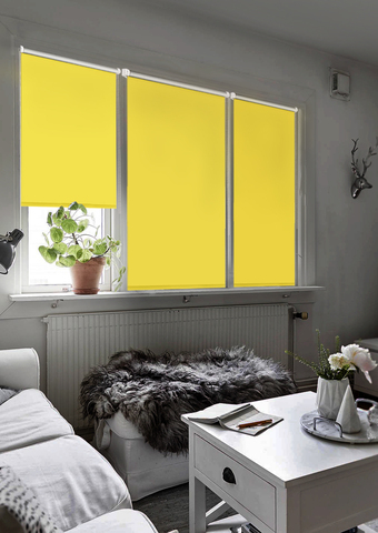 Рулонная штора блэкаут отражающий Генова желтый