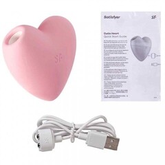 Вакуумный стимулятор Cutie Heart light Satisfyer розовый