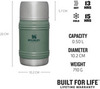 Картинка термос для еды Stanley Artisan 0,5 Hammertone Green - 3