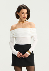 Лонгслив со спущенными плечами