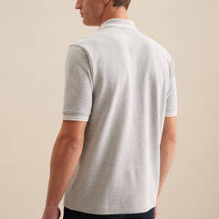 Поло мужское Seidensticker Regular Fit 01.144380-33 серое, короткий рукав