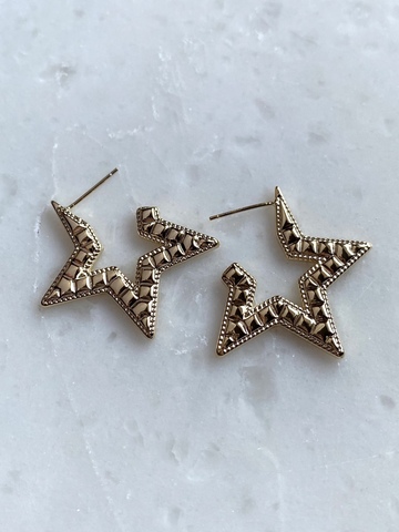 Серьги Амата, позолота