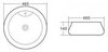BelBagno BB1398 Раковина накладная керамическая круглая 460x460x140