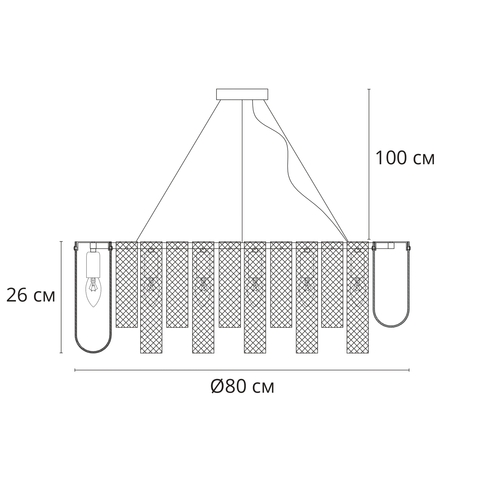 Подвесная люстра Arte Lamp DENEBOLA  A4074LM-14CC