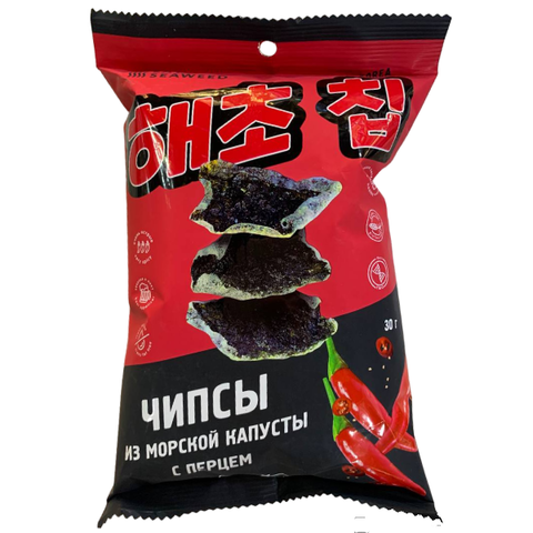 Чипсы из морской капусты с перцем EAT SEAWEED, 30 гр