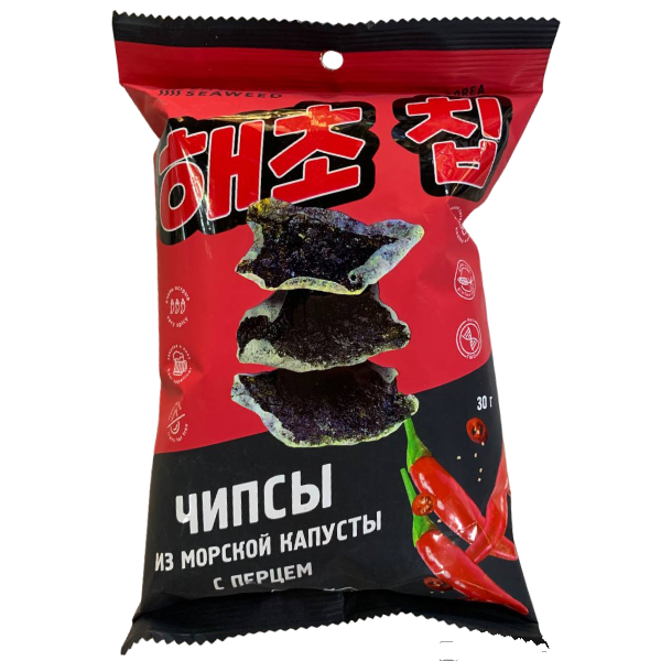 Чипсы из морской капусты с перцем EAT SEAWEED, 30 гр – купить за 280 ...
