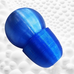 Плафон с основанием на резьбе Синий. 6см. Пластик