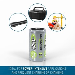 Аккумулятор D/NiMH ANSMANN MaxE 1.2V 5000mAh