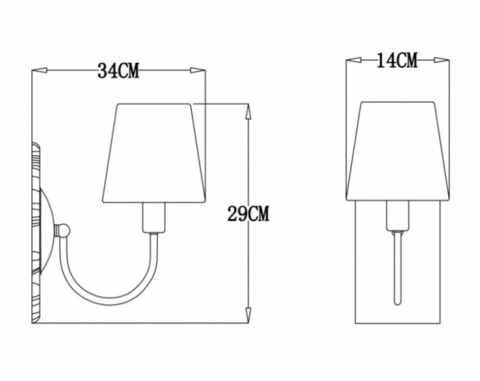 Настенный светильник Arte Lamp GRACIE A7301AP-1PB