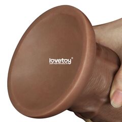Коричневый фаллоимитатор Cubby dildo - 26,6 см. - 