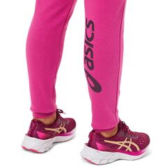 Женские теннисные брюки Asics Big Logo Sweat Pant W - fuchsia red
