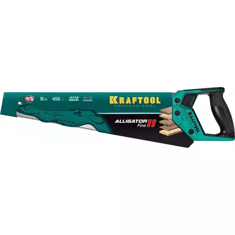 KRAFTOOL Alligator Fine 11, 450 мм, ножовка для точного реза (15203-45)