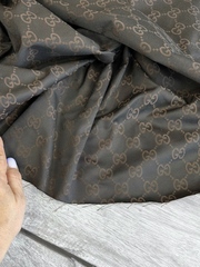 Жаккардовая ткань Gucci, темно-коричневый, Италия