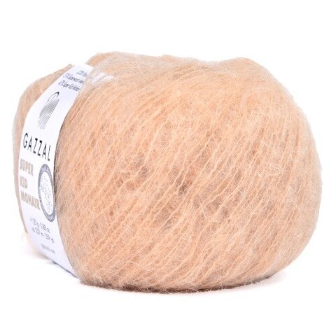 Пряжа Gazzal Super Kid Mohair 64404 топленое молоко