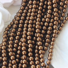 Майорка шоколадная 6 мм, 1 нить, МА087